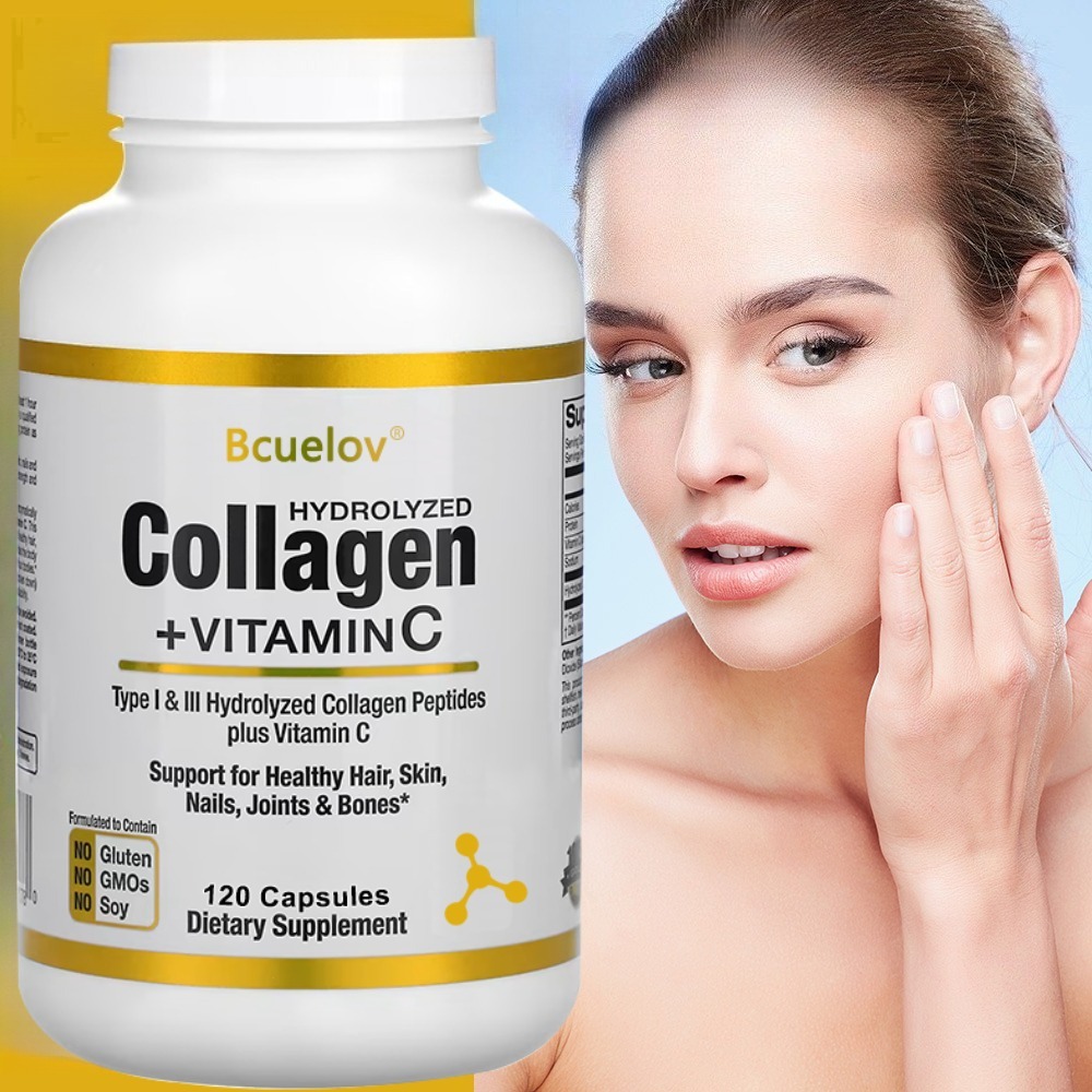 Vitamin C Powder - 가수분해 콜라겐 펩타이드 보충제 + 비타민C,