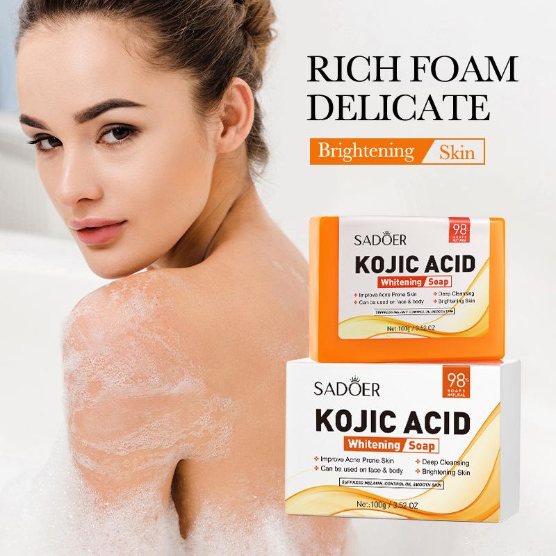 1Pc SADOER 코직산 페이셜 비누 페이스 워시 폼 - Kojic Acid Soap 리뷰 및 가격