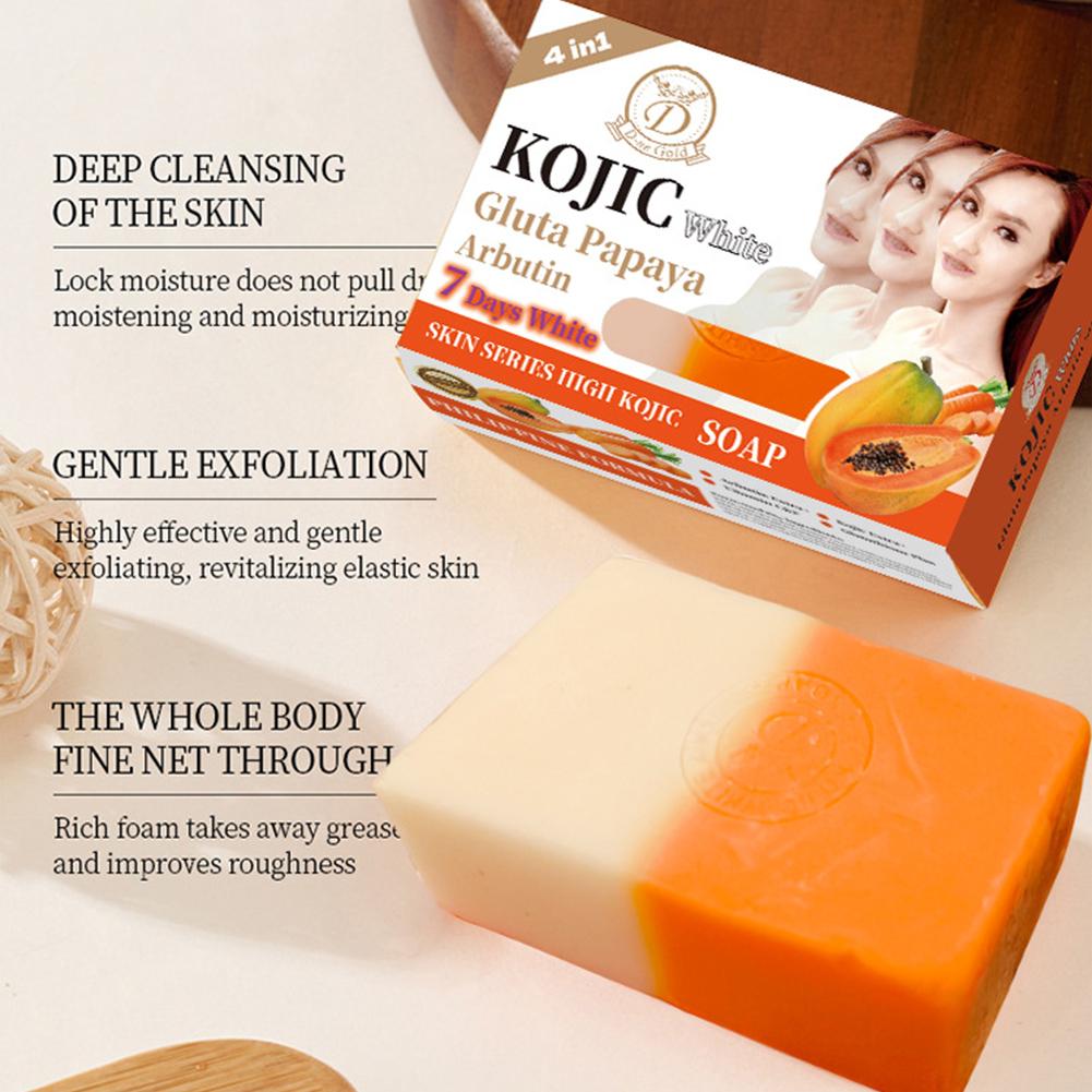 160g 파파야 코직산 에센셜 오일 비누, 비타민 C  - Kojic Acid Soap 리뷰 및 가격