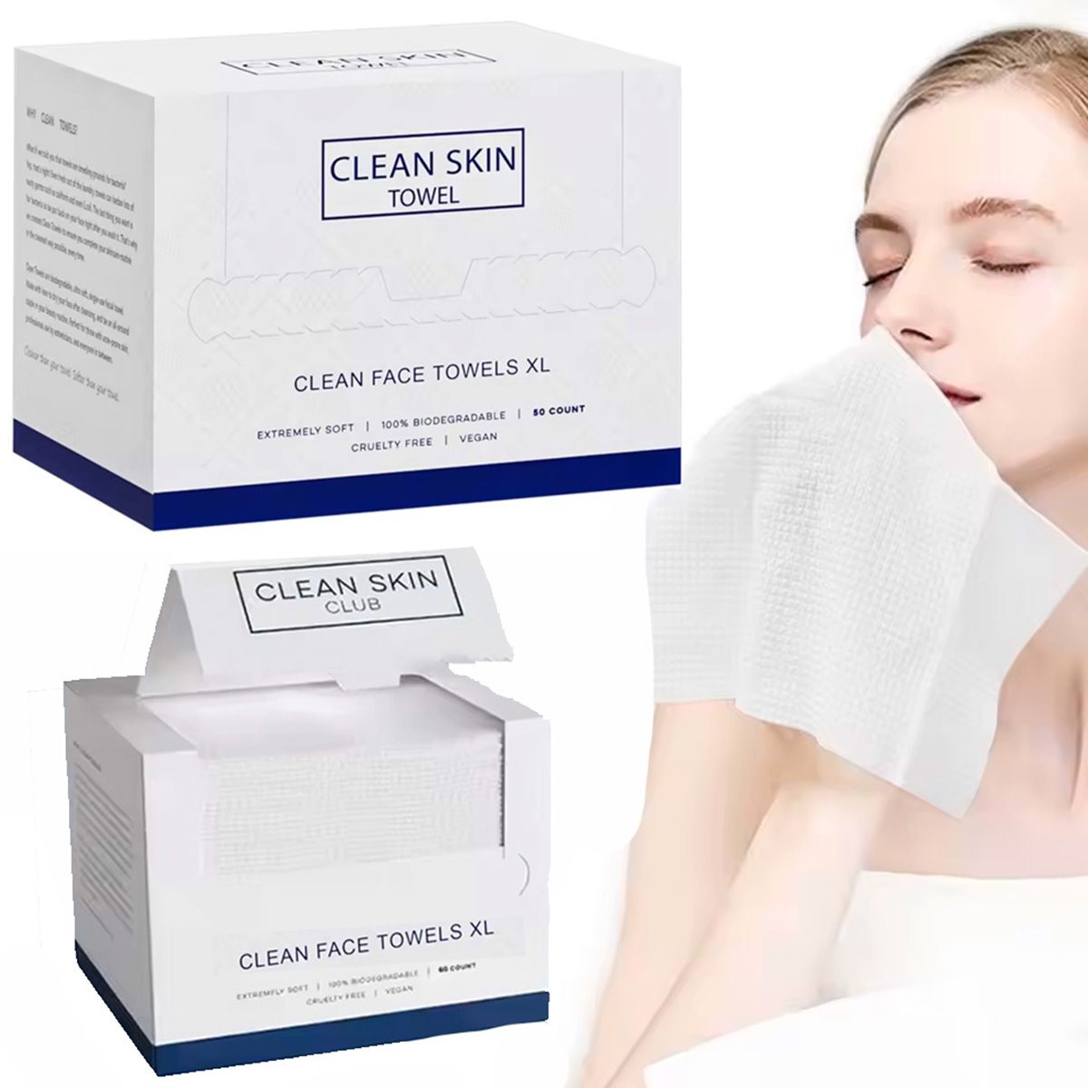 50개입/박스 일회용 세안 타월 얼굴 클렌징 메이크업  - Xl Skincare 리뷰 및 가격