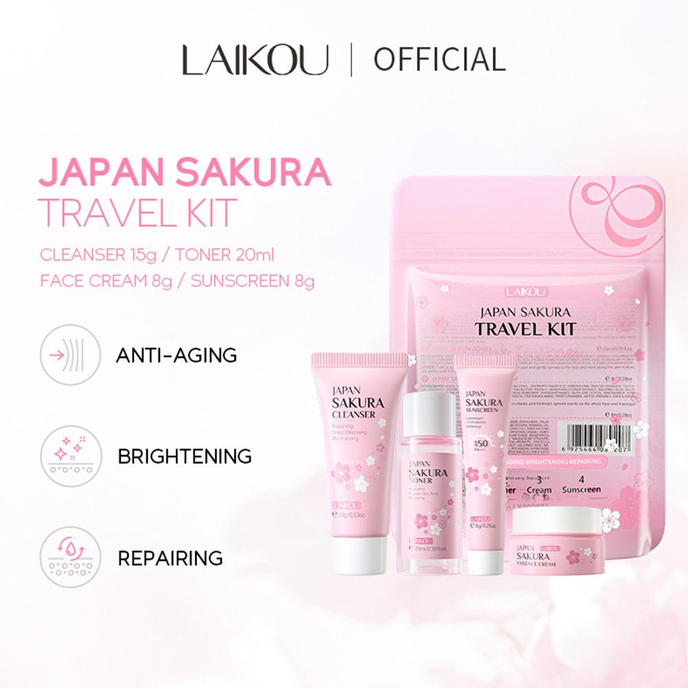 사쿠라 스킨 케어 세트 페이셜 클렌저, 세럼, 토너,  - Skincare Gentle 리뷰 및 가격
